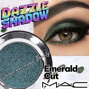 MAC Dazzleshadow Metallic Eyeshadow- Emerald Cut - Shimmering Dark Green